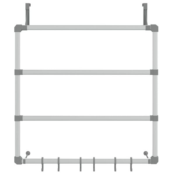 vidaXL Towel Hanger 26.4"x5.9"x26" Aluminum