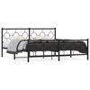 vidaXL Bed Frame Black Steel Full Industrial Bed Frame Rectangular