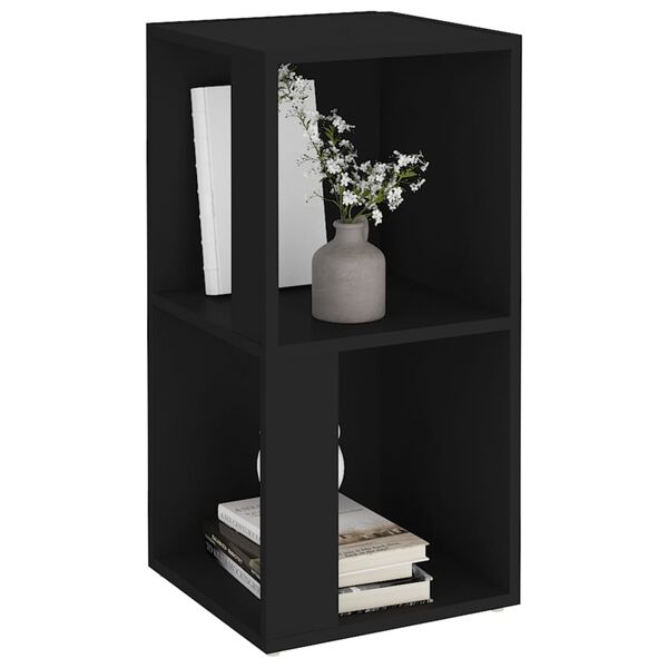 vidaXL Corner Cabinet Black Engineered Wood Compact Corner Cabinet
