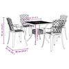 vidaXL Garden Dining Set Black Cast Aluminum Medium Durable