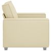 vidaXL Sofa Cream 38.98 x 30.71 x 33.07 in Fabric