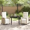 vidaXL Garden Dining Set with Cushion 3 pcs Beige Poly Rattan