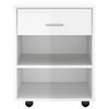 vidaXL Storage Cabinet High Gloss White Manufactured Wood Compact