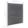 vidaXL Garden Fence WPC 411.4"x73.2" Gray