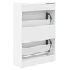 vidaXL Shoe Cabinet White Engineered wood Compact Shoe Cabinet