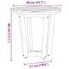 vidaXL Patio Side Table Round Ø15.7x15.7" Solid Wood Acacia