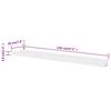 vidaXL Wall Shelf Set of 2 White MDF 47.2 in wide Wall mounting