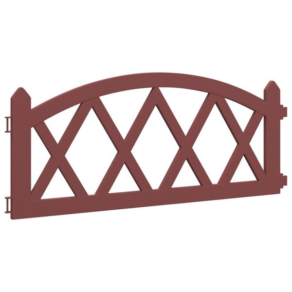 vidaXL Lawn Edgings 17 pcs Red 32.8' PP