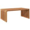 vidaXL Garden Side Table Brown 35.4" x 19.7" x 14.2" Solid teak wood