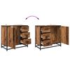 vidaXL Bathroom Cabinet with Drawer Old Wood 25.59 x 12.99 x 23.62 in