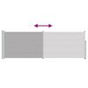 vidaXL Side Awning Grey Polyester with PU coating, powder-coated iron