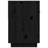 vidaXL TV Cabinet Black Solid Pine Wood 35.4 in x 15.7 in x 23.6 in