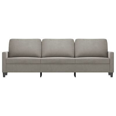 vidaXL 3-Seater Sofa Light Gray 82.7" Velvet