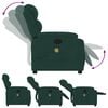 vidaXL Massage Recliner Chair Dark Green