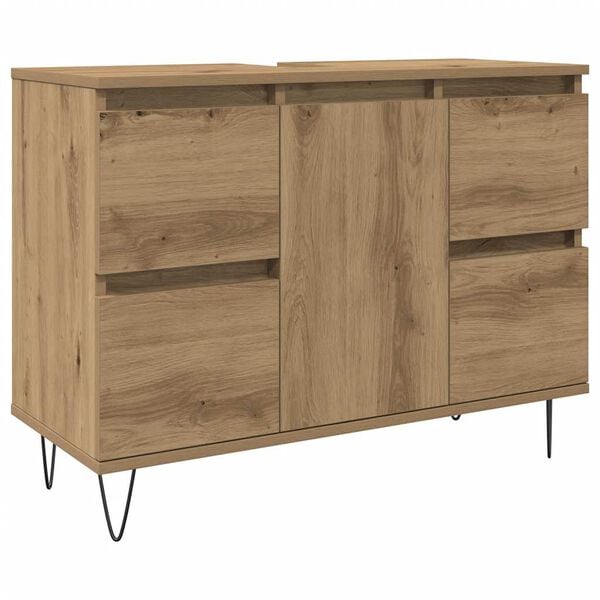 vidaXL Bathroom Cabinet Artisan Oak 31.5x13.0x23.6" Engineered Wood