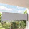 vidaXL Side Awning Grey Polyester and iron 39.4 x 118.1 in Retractable