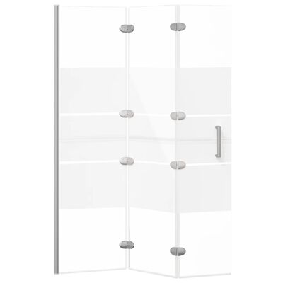 vidaXL Folding Shower Enclosure ESG 39.4"x55.1" White