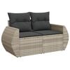 vidaXL Garden Sofa Set Light grey, Dark grey cushions