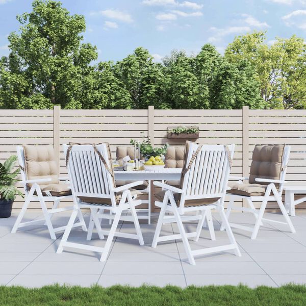 vidaXL Lowback Chair Cushion Set of 6 Taupe Oxford fabric (100% polyester)