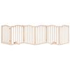 vidaXL Dog Gate with Door Foldable 6 Panels 118.1 " Poplar Wood