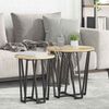 vidaXL Side Table Set 2 pcs Sonoma Oak and Black