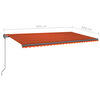 vidaXL Retractable Awning Orange and Brown