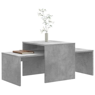 vidaXL Coffee Table Set Concrete Gray 39.4"x18.9"x15.7" Engineered Wood
