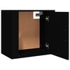 vidaXL Wall-mounted Bedside Cabinet Black Engineered wood