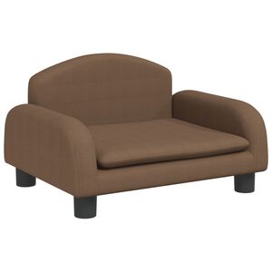 vidaXL Kids Sofa Brown Fabric (100% polyester), solid pine wood, plastic