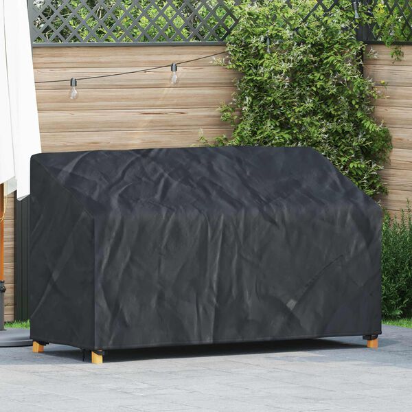 vidaXL Garden Bench Cover Black 65" x 27.6" x 25.6" / 37" 420D fabric