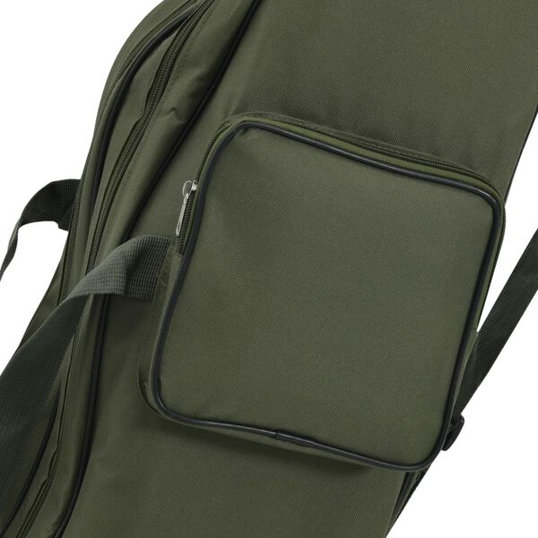 vidaXL Fishing Rod Bag Dark Green 59.1" Oxford Fabric