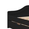 vidaXL Day Bed Black Solid Pine Wood, Engineered Wood Twin