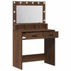 vidaXL Dressing Table Brown Oak 79 x 41 x 135 cm Engineered Wood