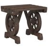 vidaXL Garden Footrest Burnt wood Solid fir wood 15.7 x 14.4 x 15.2 in