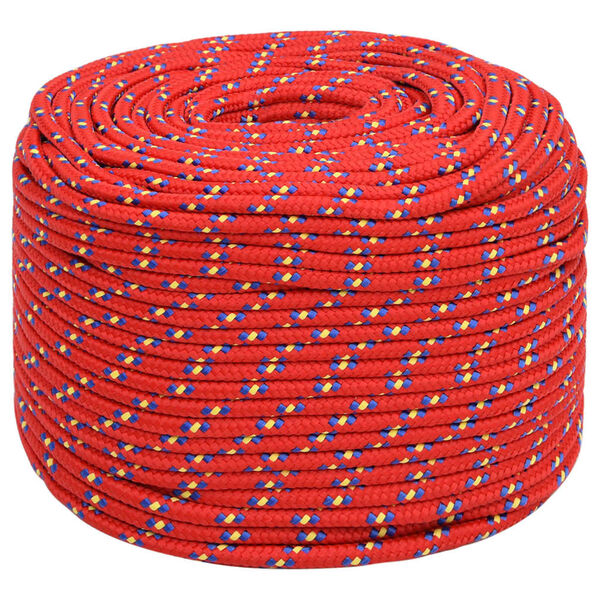 vidaXL Boat Rope Red 0.31 " 820.2 ' Polypropylene