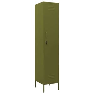 vidaXL Locker Cabinet Olive Green Steel 70.9 in x 18.1 in x 13.8 in