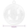 vidaXL Christmas Bauble Set 25 pcs Transparent Ø 3.94 in