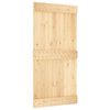 vidaXL Sliding Door with Hardware Set 39.4x82.7" Solid Wood Pine