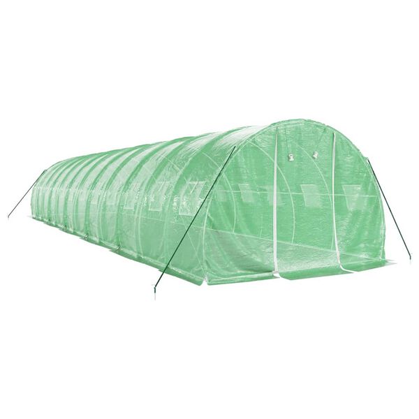 vidaXL Greenhouse Green Polyethylene (PE) and galvanized steel Large