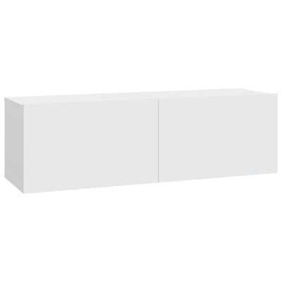 vidaXL Wall TV Cabinets 2 pcs White 39.4"x11.8"x11.8" Engineered Wood