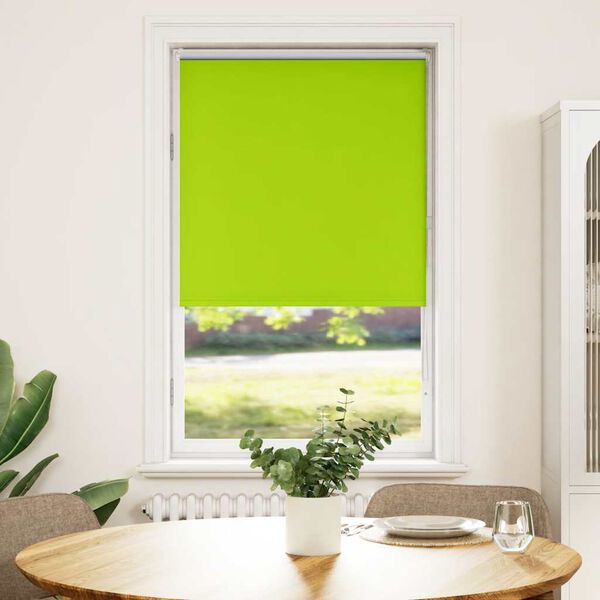 vidaXL Roller Blind Leaves Green 100% Polyester 31.5 x 51.2 in Durable