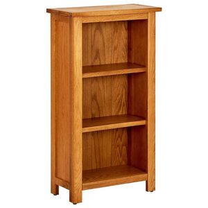vidaXL Bookcase Natural oak Solid oak wood, MDF Medium Bookcase