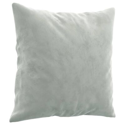 vidaXL 3 Piece Sofa Set with Pillows Light Gray Velvet