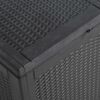 vidaXL Storage Box Black 100% Polypropylene with Rattan look Small
