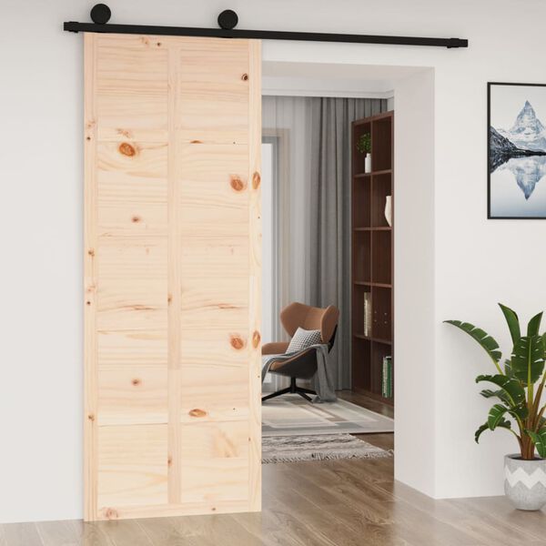 vidaXL Barn Door 31.5x0.7x84.3" Solid Wood Pine