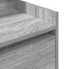 vidaXL Bedside Cabinet Set of 2 Grey Sonoma Engineered wood Medium
