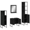 vidaXL Bathroom Cabinet Set Black