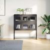 vidaXL Sideboard Black Cold-rolled steel 39.6 x 15.4 x 42.1 in Sideboard