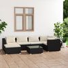 vidaXL Garden Lounge Set Black PE rattan Large Modular