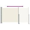 vidaXL Side Awning Cream screen, Grey stand